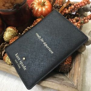 Kate Spade Black Passport Holder